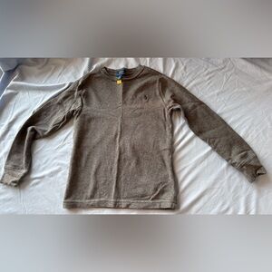 Polo by Ralph Lauren Heather Gray Ribbed Top